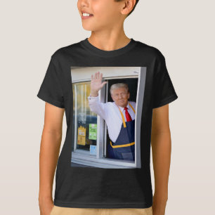 Hallo Haal je hamburger Donald Trump kookt frietwe T-shirt