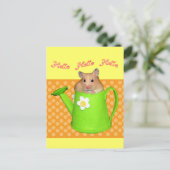 hallo hallo hamster briefkaart (Staand voorkant)