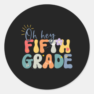 Hallo Hallo Terug naar school Ronde Sticker