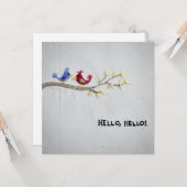 hallo Hallo Wenskaart Kaart (Voorkant / Achterkant in situ)