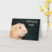Hallo Hamster Kaart (Gele Bloem)