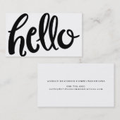 hallo Hand Lettered Visitekaartje (Voorkant / Achterkant)
