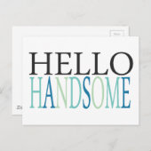 hallo HANDSOME COMPLITIONS EXPRESSIONS FEELINGS SA Briefkaart (Voorkant / Achterkant)