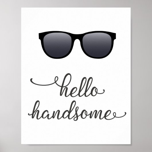 hallo Handsome (Sunbril) in Dark Grey Poster (Voorkant)