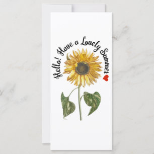 hallo! Heb een mooie zomer -  zonnebloem