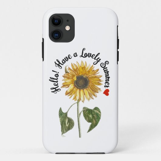 hallo! Heb een mooie zomer -  zonnebloem Case-Mate iPhone Case (Achterkant)