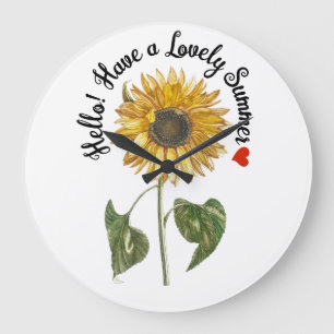 hallo! Heb een mooie zomer -  zonnebloem  Grote Klok