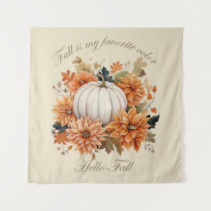 Hallo herfst Aquarel wilde bloemen bladeren herfst Wandkleed