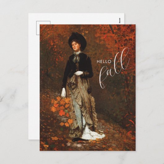 Hallo Herfst Autumn Fine Art Homer Winslow Briefka Feestdagenkaart (Voorkant / Achterkant)