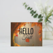 Hallo Herfst Briefkaart (Staand voorkant)
