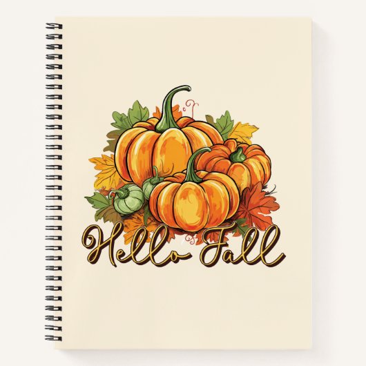 Hallo Herfst – Cosy Pumpkin Patch Notitieboek (Voorkant)
