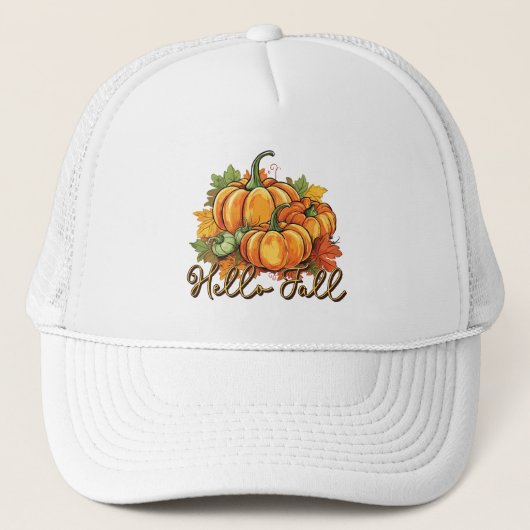 Hallo Herfst – Cosy Pumpkin Patch Trucker Pet (Voorkant)