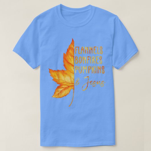 hallo Herfst Flannels brandt pompoenen T-shirt (Design voorkant)
