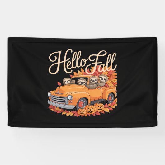 Hallo Herfst Funny Sloth Halloween pompoen Classic Spandoek (Horizontaal)