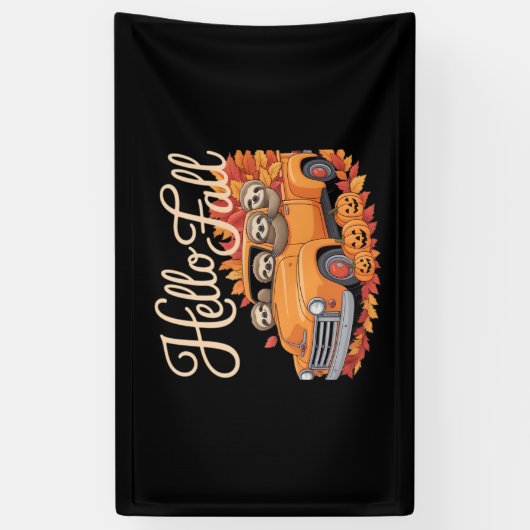 Hallo Herfst Funny Sloth Halloween pompoen Classic Spandoek (Verticaal)