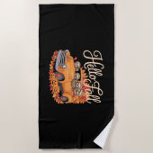 Hallo Herfst Funny Sloth Halloween pompoen Classic Strandlaken (Voorkant)