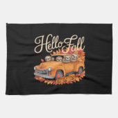 Hallo Herfst Funny Sloth Halloween pompoen Classic Theedoek (Horizontaal)