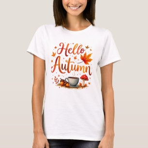 Hallo Herfst, gezellige nostalgie T-shirt