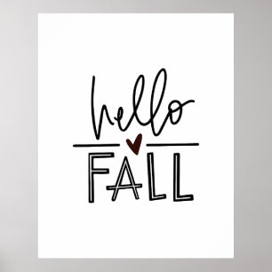 Hallo Herfst Hand Lettered Autumn Poster