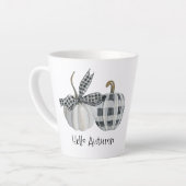 Hallo Herfst Herfst Buffalo Plaid Pompoen Latte Mok (Linkerhoek)