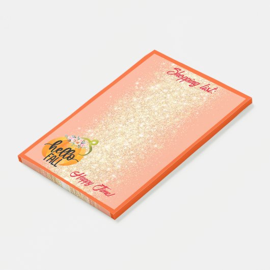 hallo Herfst herfst Pas Tekst en Kleur aan Post-it® Notes (Schuin)