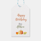 hallo Herfst, herfst Pumpkin Theme Gift Labels Cadeaulabel (Achterkant)