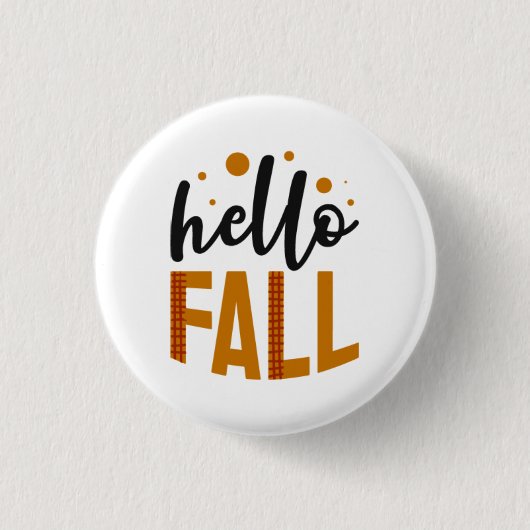 Hallo Herfst Herfst Ronde Button 3,2 Cm (Voorkant)