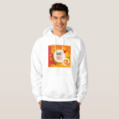 Hallo Herfst herfstbladeren en pompoentaart Hoodie (Voorkant volledig)