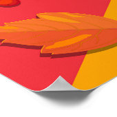 Hallo Herfst herfstbladeren en pompoentaart Poster (Hoek)