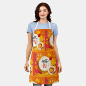 Hallo Herfst herfstbladeren en pompoentaart Schort (Gedragen)