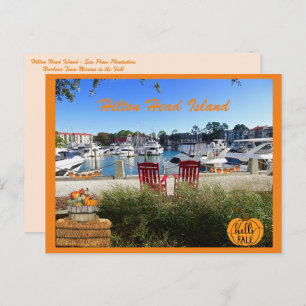 Hallo Herfst Hilton Head Island Harbor Town Marina Briefkaart