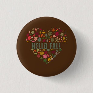 Hallo Herfst Kunst Ronde Button 3,2 Cm