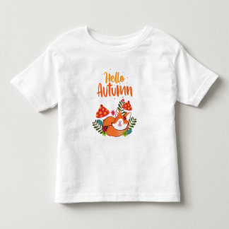 Hallo Herfst Lieve Vos Herfst Herfst Seizoen Kinder Shirts