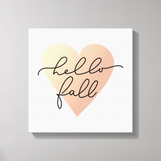 Hallo Herfst Love Heart Canvas Afdruk (Voorkant)