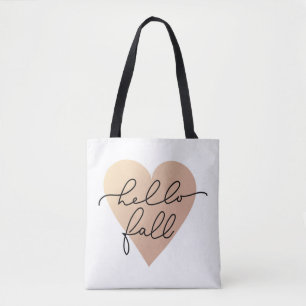 Hallo Herfst Love Heart Draagtas