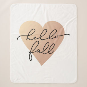 Hallo Herfst Love Heart Sherpa Deken