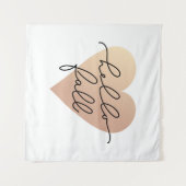 Hallo Herfst Love Heart Wandkleed (Voorkant (horizontaal))