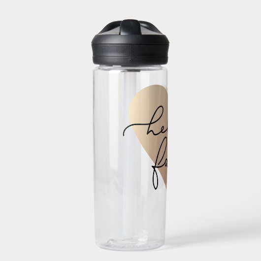 Hallo Herfst Love Heart Waterfles (Voorkant)