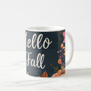 Hallo Herfst met bloemen Koffiemok