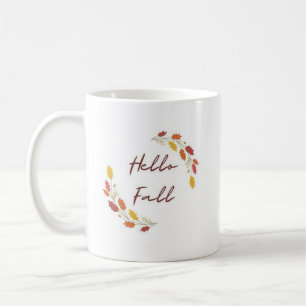 Hallo Herfst Minimale Bladeren - Elegante Herfst Koffiemok