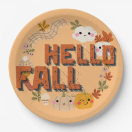 hallo Herfst Natuur najaar bladeren pompoenen Papieren Bordje