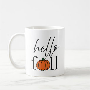 hallo herfst Oranje Pompoen Koffiemok