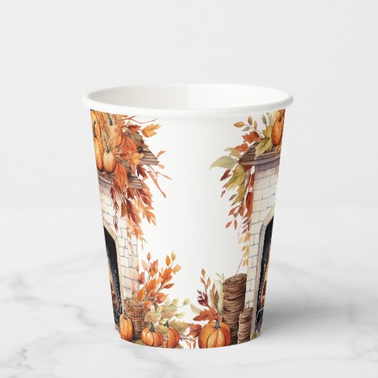 Hallo Herfst Papier Koffie Herfst mok, herfst Papieren Bekers (Links)
