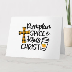 Hallo Herfst Pompoen Kruiden & Jezus Christus Herf Kaart