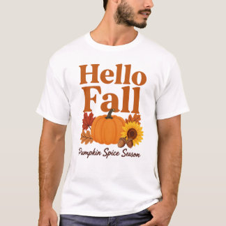 Hallo Herfst Pompoen Kruiden Seizoen | Oogsttijd T-shirt
