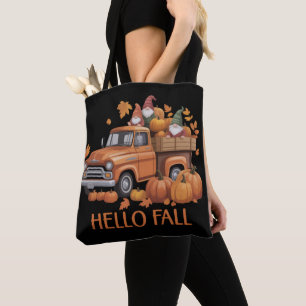Hallo Herfst Pompoen Ophaaltruck Kabouter Herfst B Draagtas