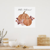 Hallo Herfst Pompoen Poster (Keuken)