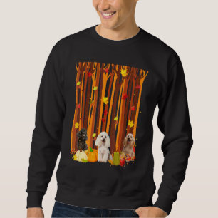 Hallo Herfst Poodle Esdoornblad Herfst Pompoen Her Trui