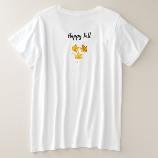 hallo Herfst Pumpkin Trendy Grote Maat T-shirt (Design achterkant)