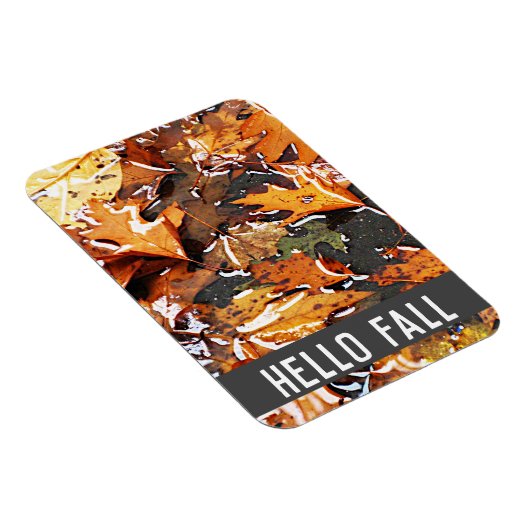 hallo Herfst Rainy Leaves Magneet (Rechterzijde)